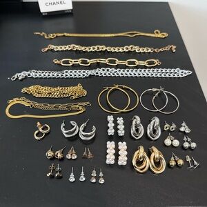 Gold and Silver Jewelry Set